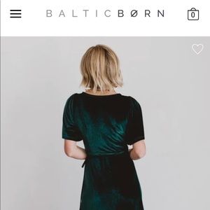 COPY - Baltic Born - Meghan Velvet Wrap Maxi Dress in color Jade